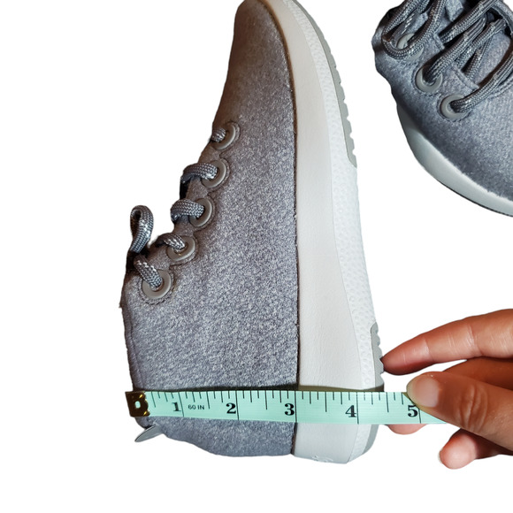 Allbirds Wool Runner-Up Mizzle Medium Grey (Light Grey Sole) Women's 6 High Top - Picture 6 of 14